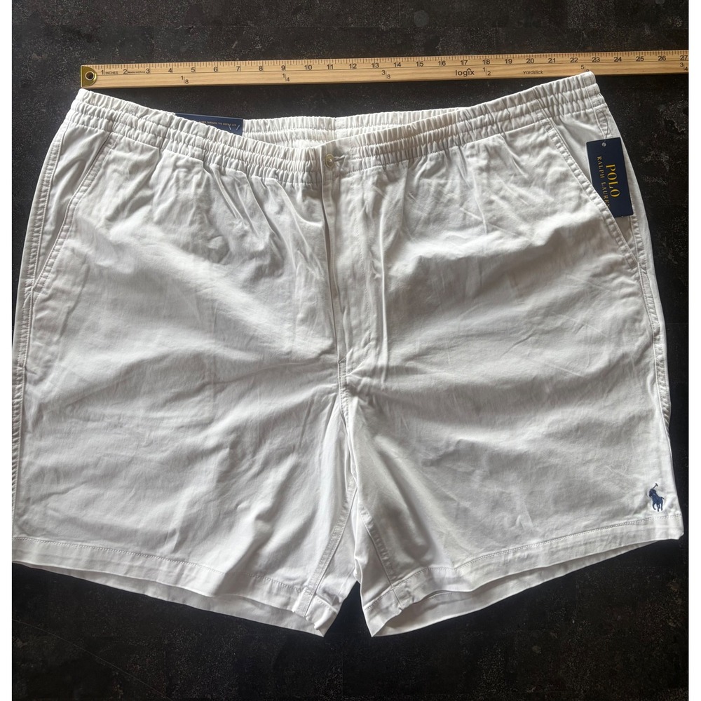 Polo Ralph Lauren Mens 4XB White Stretch Classic Fit Shorts Big Tall New Resort - Picture 7 of 7
